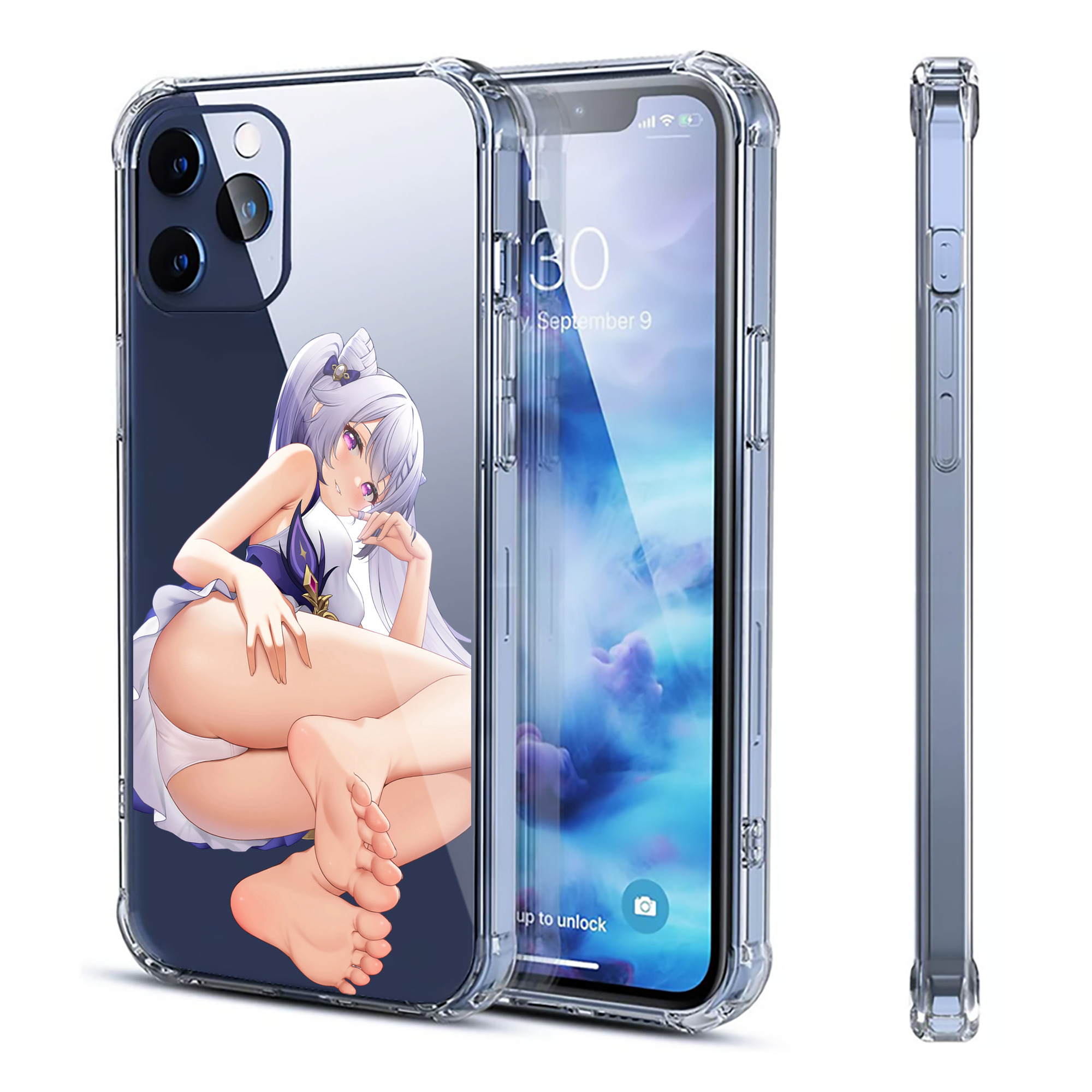 げんし神 刻晴 こくせい genshin Kokusei 【iPhone 12シリーズ対応】透明スマホケース（クリアソフトケース）